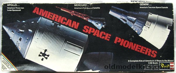 Revell 1/48 American Space Pioneers - Apollo Spacecraft /  Mercury Capsule / Gemini Spacecraft- 3 Kits In 1/48 Scale, H1847-500 plastic model kit